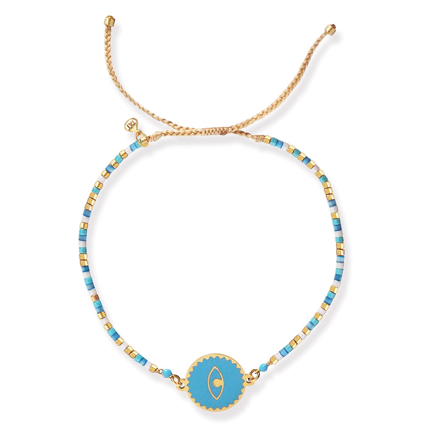 TAI JEWELRY | Adjustable Beaded Bracelet With Bold Evil Eye Centerpiece | Bracelet |